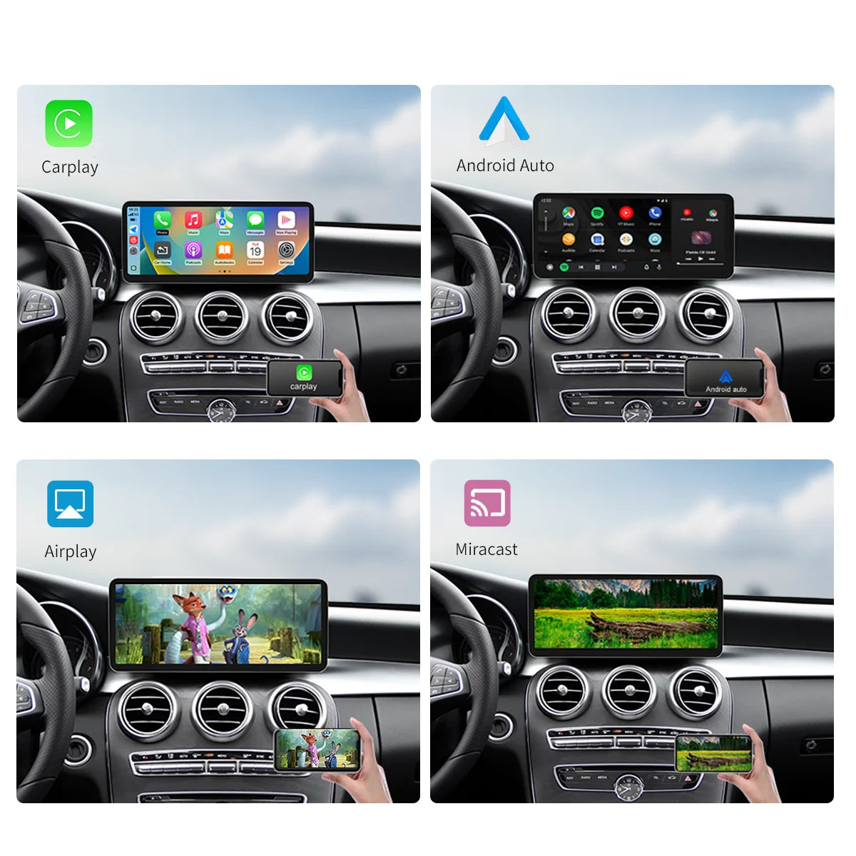 Pantalla 12.3" Mercedes-Benz Clase C W205 / GLC X253 (2015-2018)
