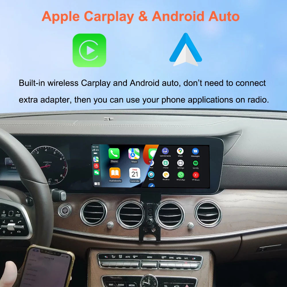 Bonroad 12.3 ”Linux Carplay Android Auto Car Multimedia For Merdedes-Benz E-Class W213 2016-2020 NTG 5.5 System Airplay Autolink Radio Player