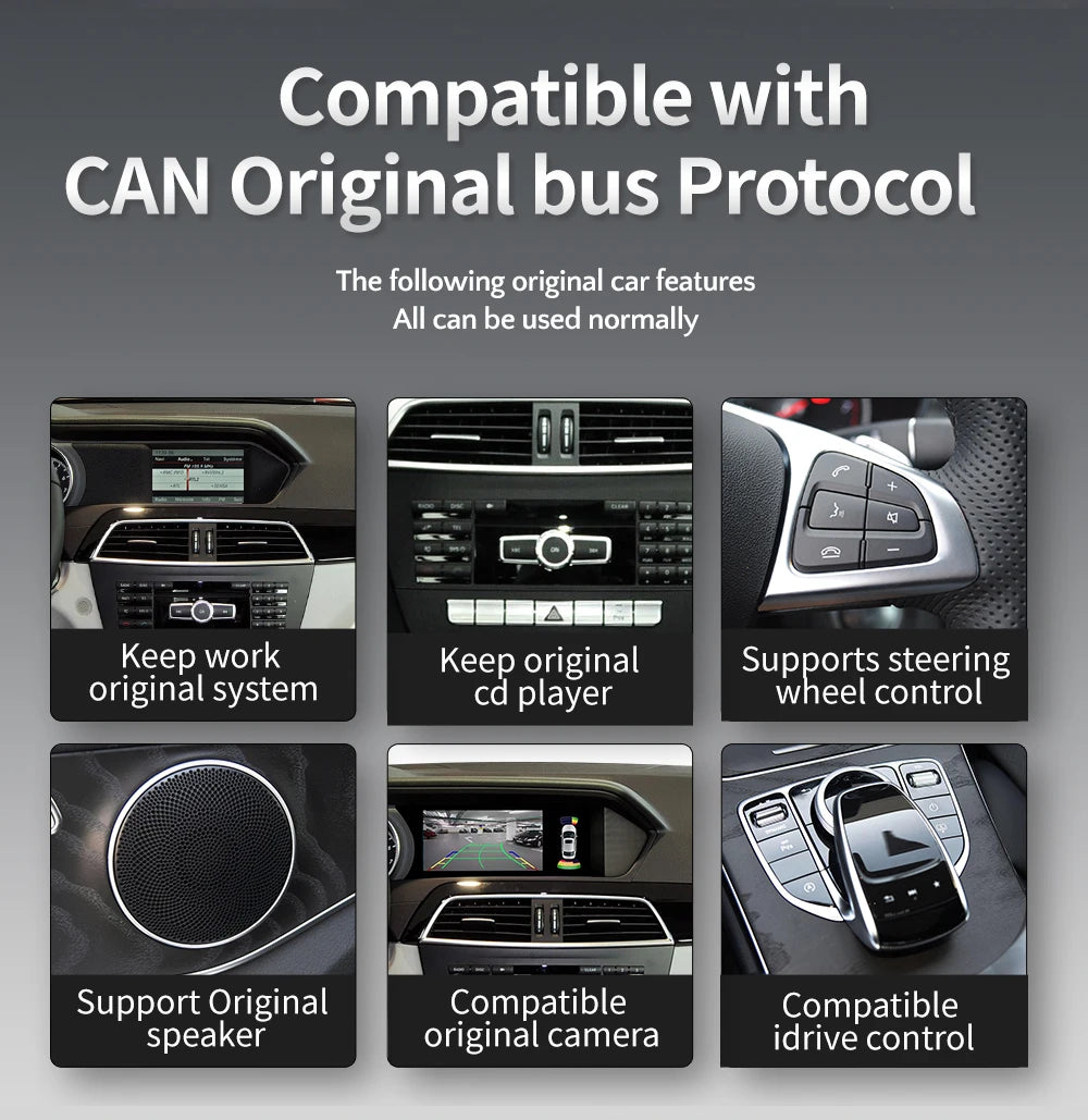 8.8'' Linux System For Mercedes Benz C Class W204 2011-2014 NTG4.5 Wireless Carplay Android Auto Mirrorlink Airplay BT Car Tablet Touch Screen Car Multimedia Player