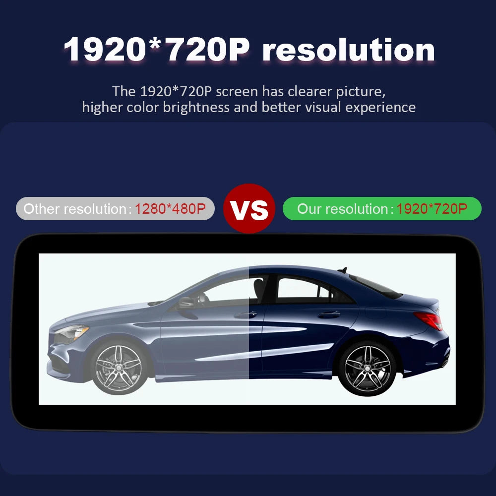 10.25 Inch Wireless CarPlay Android Auto Car Radio Multimedia For Mercedes Benz C Class W204 S205 C204 2007-2018 BT GPS Stereo