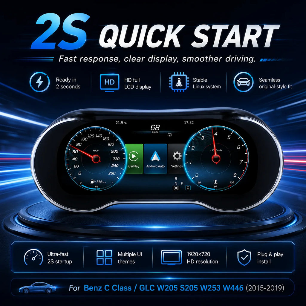 Pantalla 12.3" Mercedes-Benz Clase C / GLC W205 S205 W253 (2015-2020)