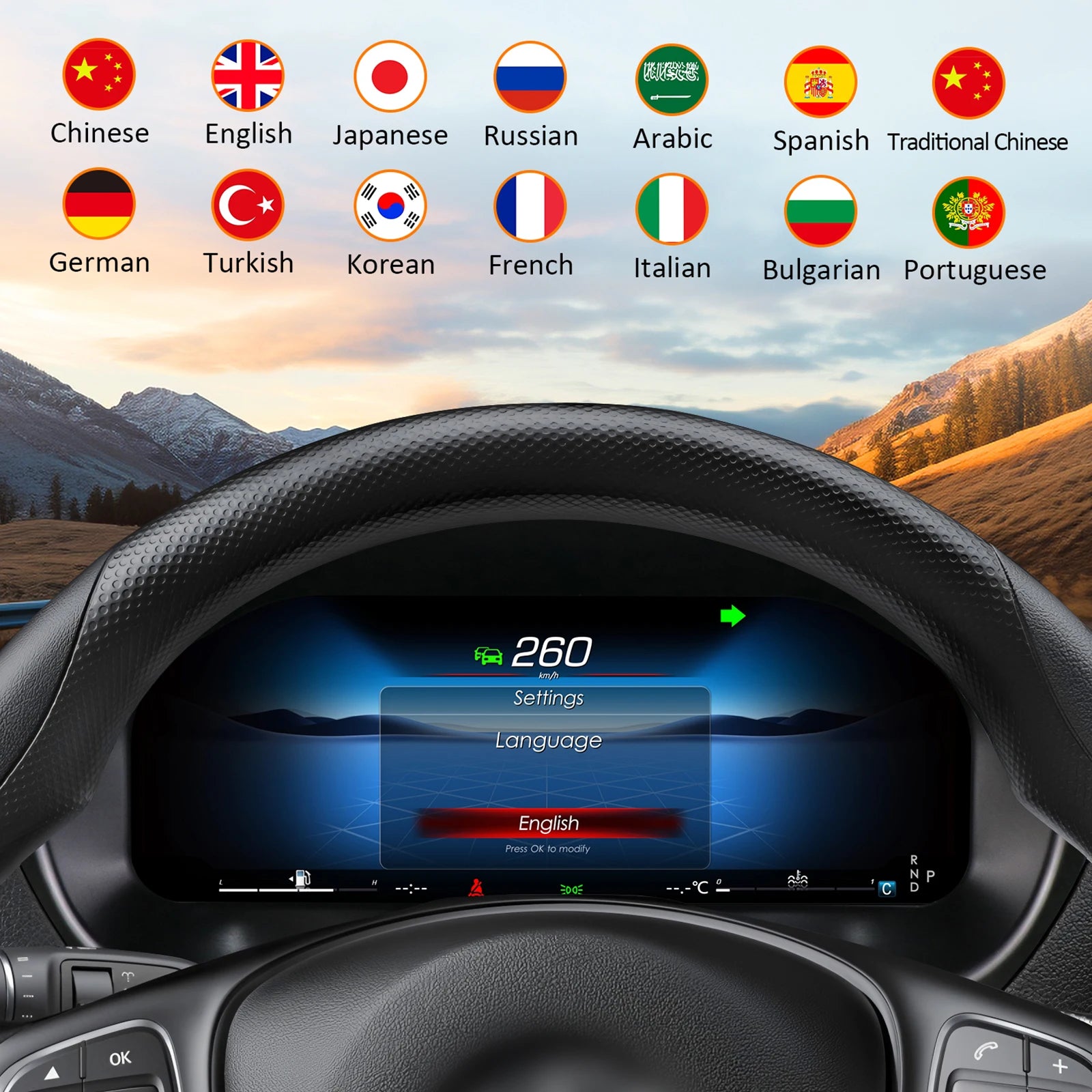 Hizpo Auto Lcd Dashboard Panel for Mercedes-Benz Vito 2016 - 2023 Years Digitale Cluster Instrument Gauge Display Snelheidsmeter