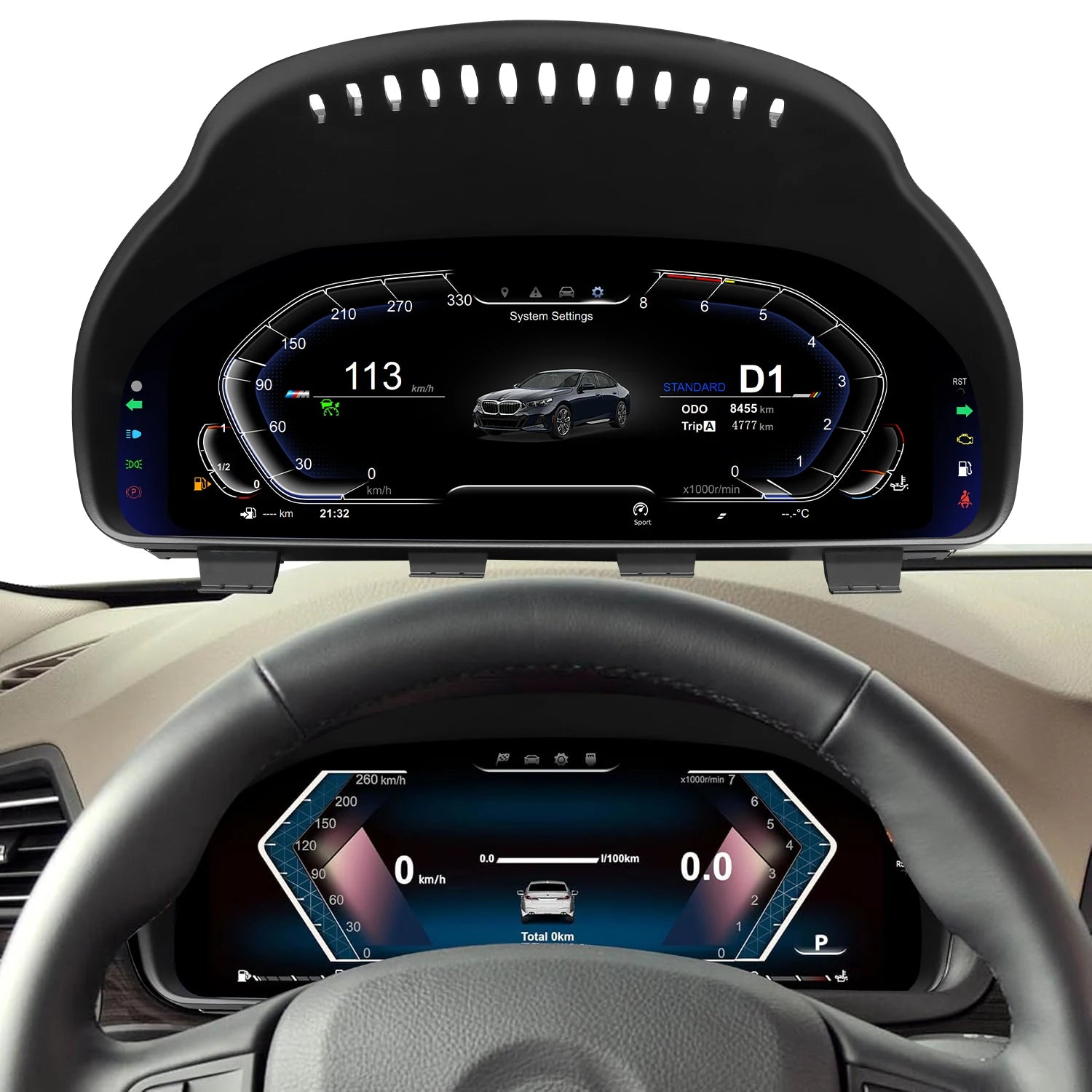 Digital Dashboard Speedometer For BMW 5/6/7 Series X3 X4 X5 X6 F01 F07 F10 F12 F15 F16 F18 F25 F26 LCD Cluster Instrument Panel