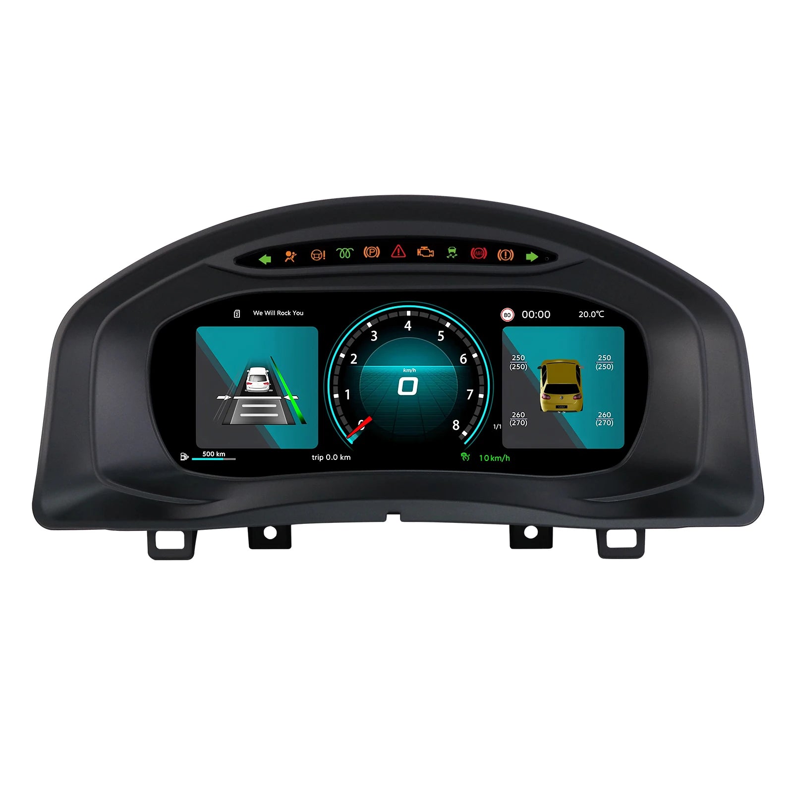 Hizpo 10.25 inch Car Auto Lcd Digital Dashboard Cluster Gauges For Volkswagen Tiguan 5N PQ Platform 2008-2016 support HUD modify Auto Radio Instrument Paneel Cockpit Cluster Instrument Display Snelheidsmeter Speedometer Gauge