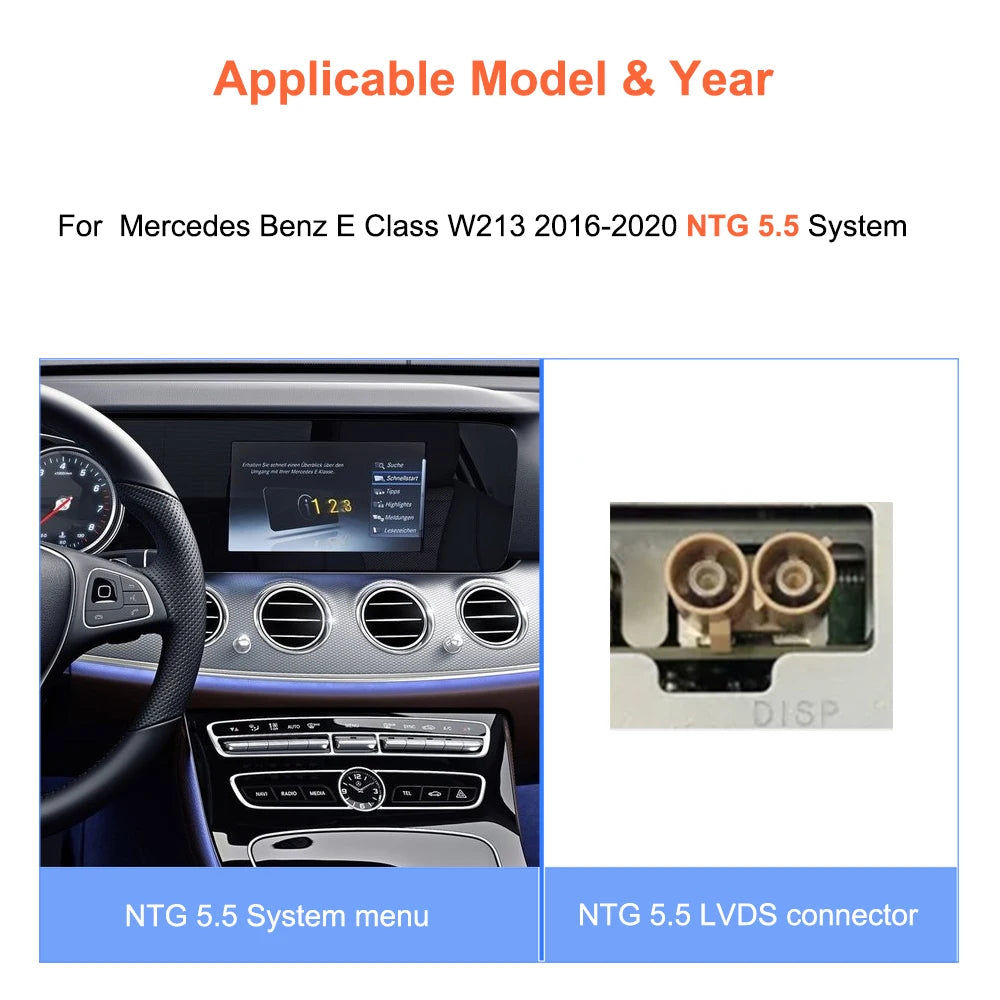 Bonroad 12.3 ”Linux Carplay Android Auto Car Multimedia For Merdedes-Benz E-Class W213 2016-2020 NTG 5.5 System Airplay Autolink Radio Player