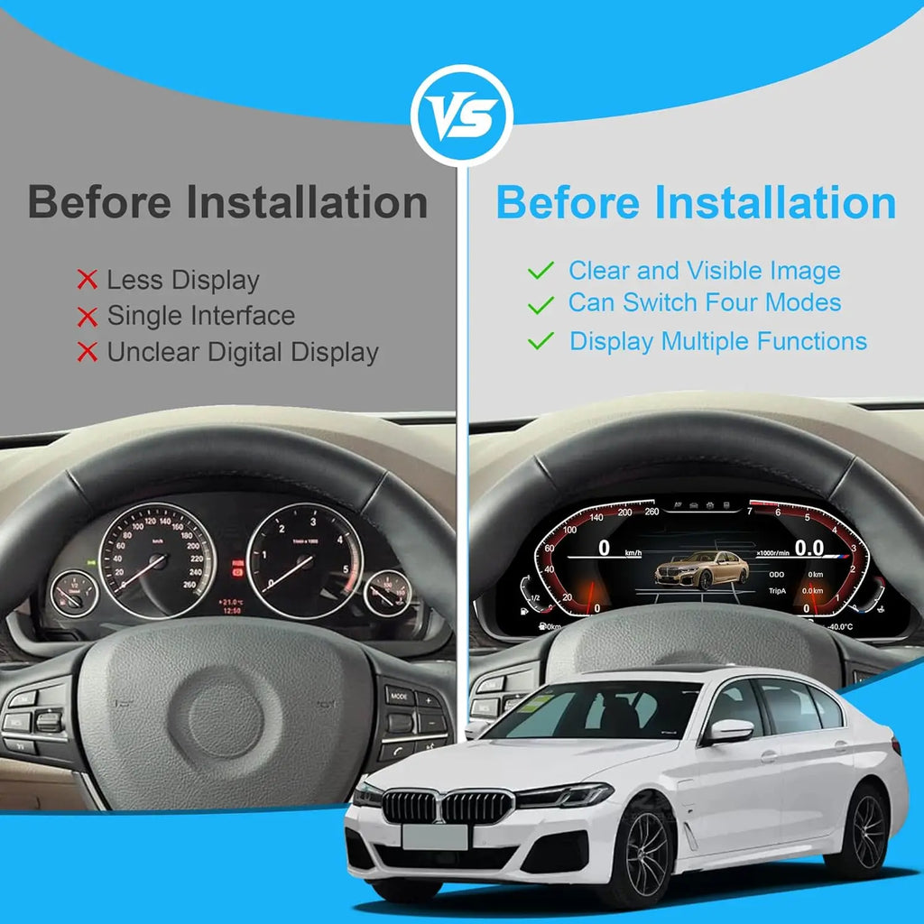 Digital Dashboard Speedometer For BMW 5/6/7 Series X3 X4 X5 X6 F01 F07 F10 F12 F15 F16 F18 F25 F26 LCD Cluster Instrument Panel
