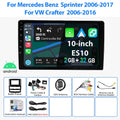 ESSGOO 10"Android15 2+16G/4+64G For Mercedes Benz Sprinter VW Crafter Car Stereo Radio Wireless Carplay Android Auto GPS NAVI RDS FM WIFI Bluetooth Mirror Link steering wheel control TouchScreen Multimedia Player Plug and pla