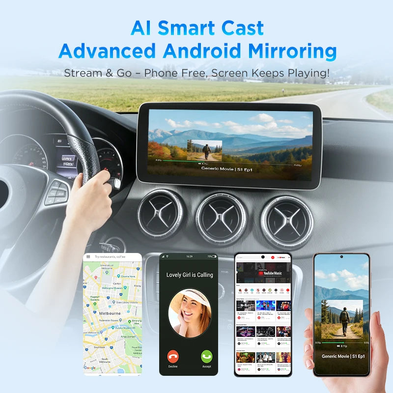 Junsun 1920*720 Linux System Wireless CarPlay Android Auto Car Radio Multimedia for Mercedes Benz A Class W176 GLA X156 CLA C117 2013-2018 NTG 4.5 NTG 5.0 Smart Android Mirror Navigation Screen