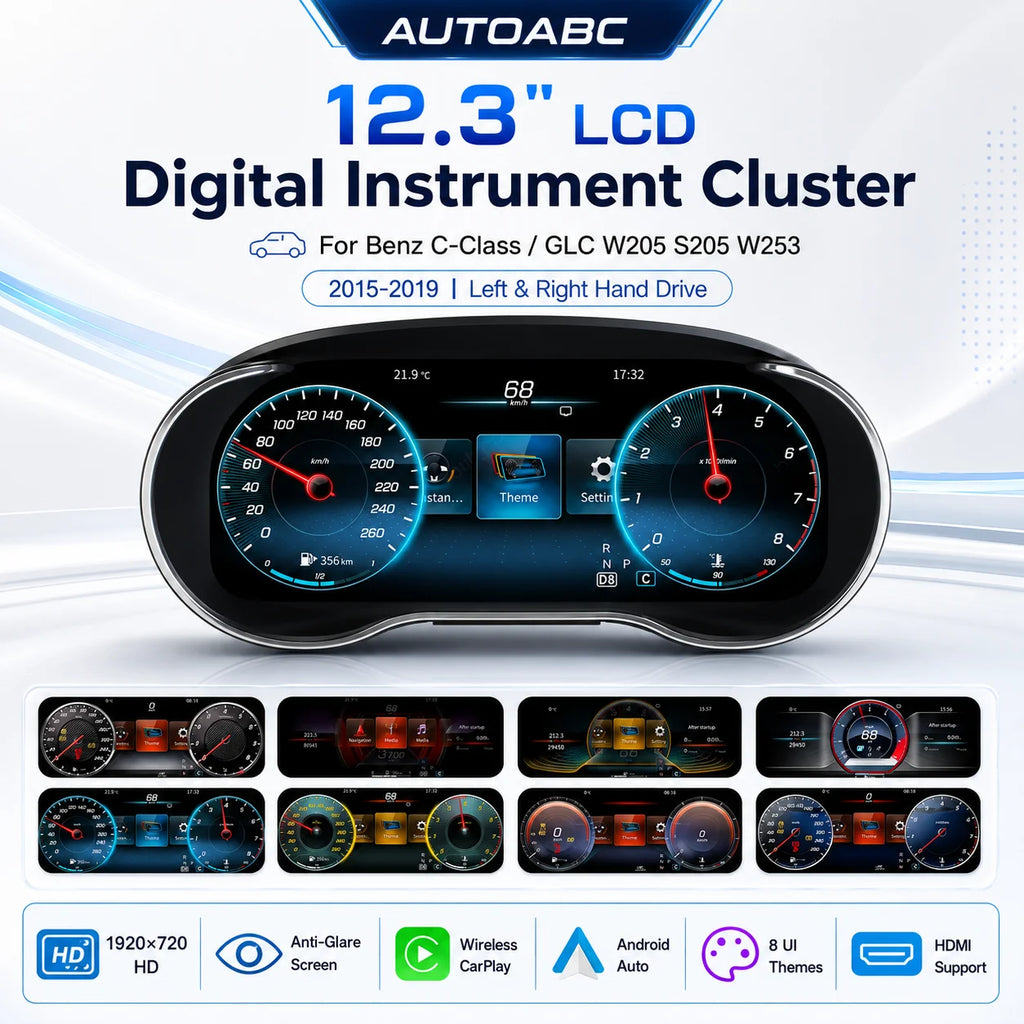 Pantalla 12.3" Mercedes-Benz Clase C / GLC W205 S205 W253 (2015-2020)