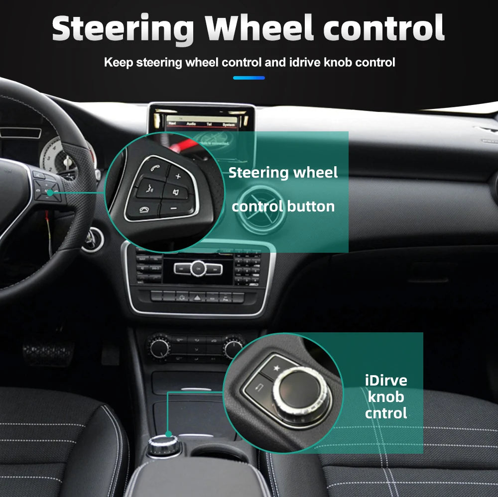 Display Screen 10.25'' For Mercedes Benz A Class CLA GLA W176 C117 X156 NTG4.5/5.0 Wireless Carplay Android Auto Touch Screen Airplay Autolink BT 1920*720 Car Multimedia Linux System
