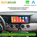 Bonroad 12.3 ”Linux Carplay Android Auto Car Multimedia For Merdedes-Benz E-Class W213 2016-2020 NTG 5.5 System Airplay Autolink Radio Player