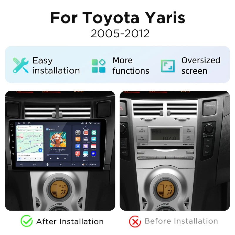Pantalla 9" Toyota Yaris Vizi (2005-2012)