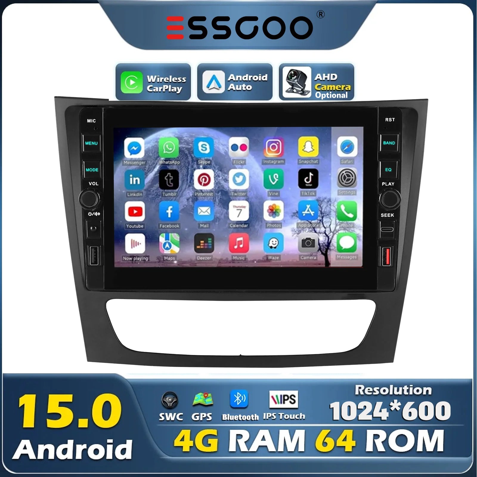 Pantalla 8" Mercedes-Benz CLS / Clase E W211 W219
