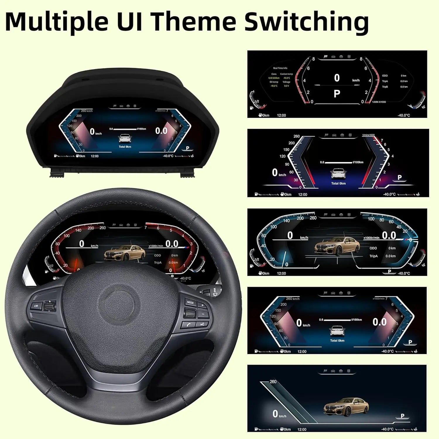 12.3-inch Digital Instrument Panel for BMW F30 F31 GT-F34 F32 F33 F36 2013-2020 Car Dashboard Speedometer Virtual Cockpit