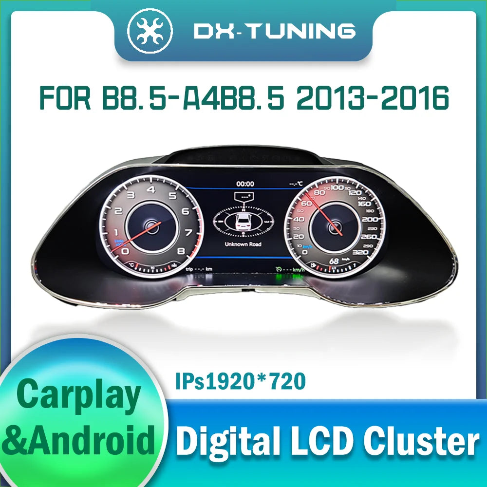 LCD Digital Dashboard For AUDI A4 B8. 5 2013-2016 Virtual Instrument Cluster Cockpit