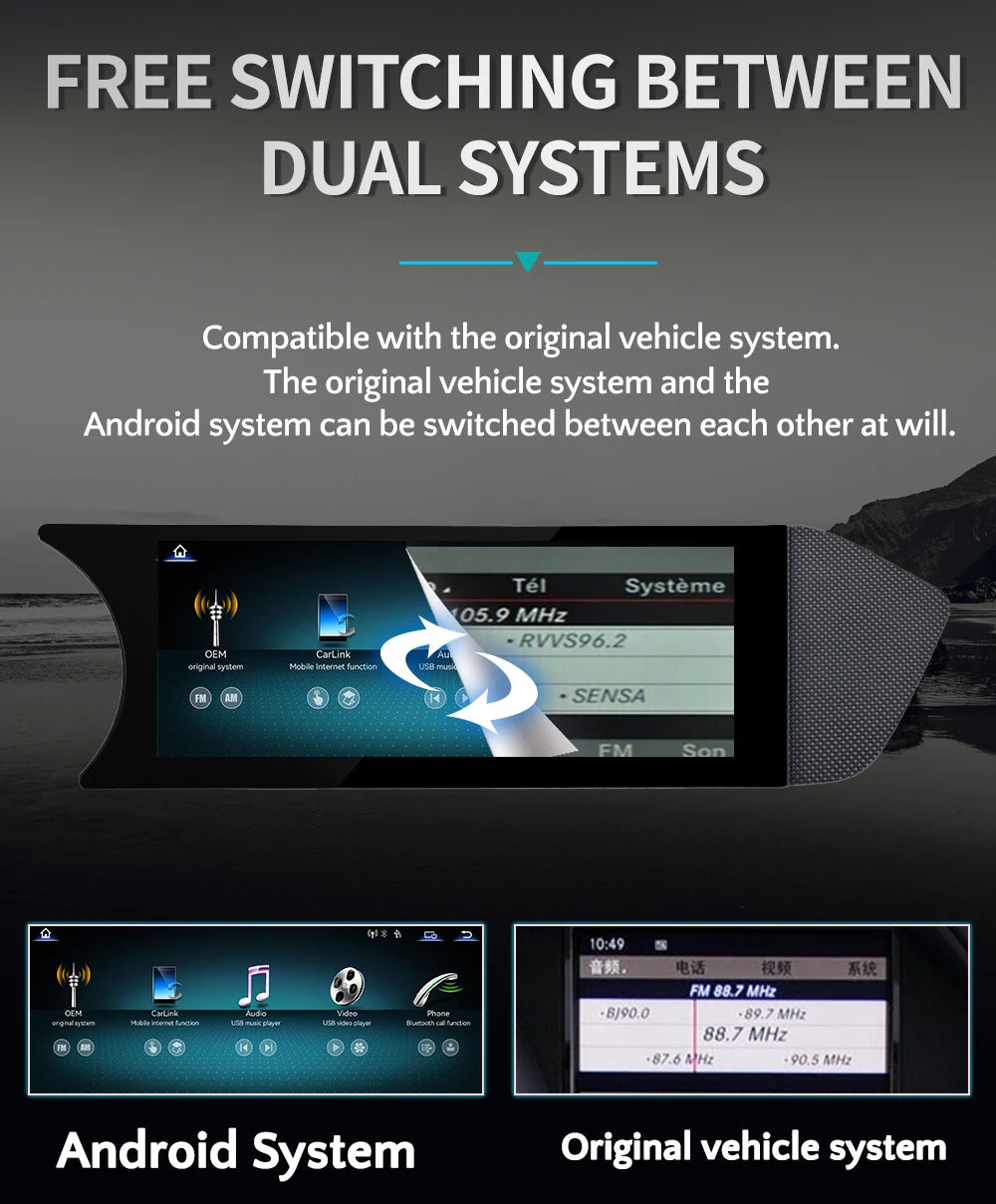 8.8'' Linux System For Mercedes Benz C Class W204 2011-2014 NTG4.5 Wireless Carplay Android Auto Mirrorlink Airplay BT Car Tablet Touch Screen Car Multimedia Player
