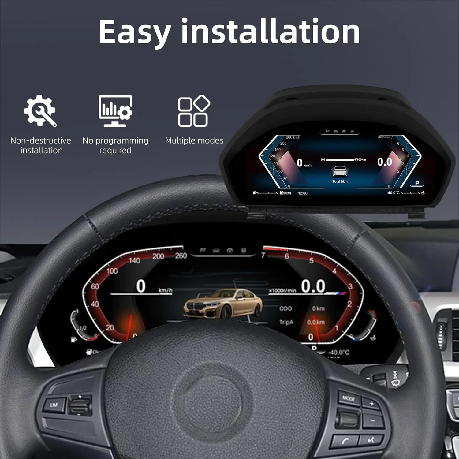 12.3-inch Digital Instrument Panel for BMW F30 F31 GT-F34 F32 F33 F36 2013-2020 Car Dashboard Speedometer Virtual Cockpit
