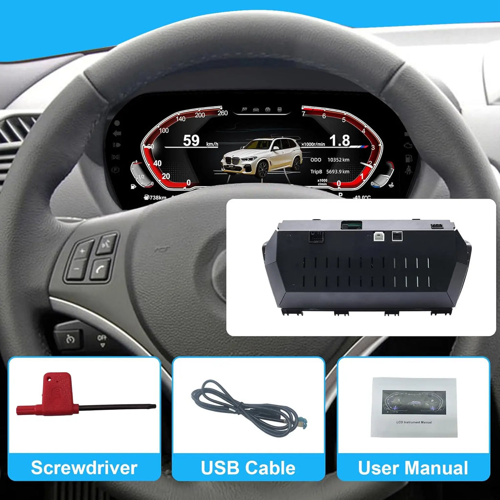 For BMW 1/2 Series X1 X2 F20 F52 F22 F45 F48 F49 F39 2014-2021 Digital Cluster LCD Dashboard Cockpit Virtual Instrument 1920*720