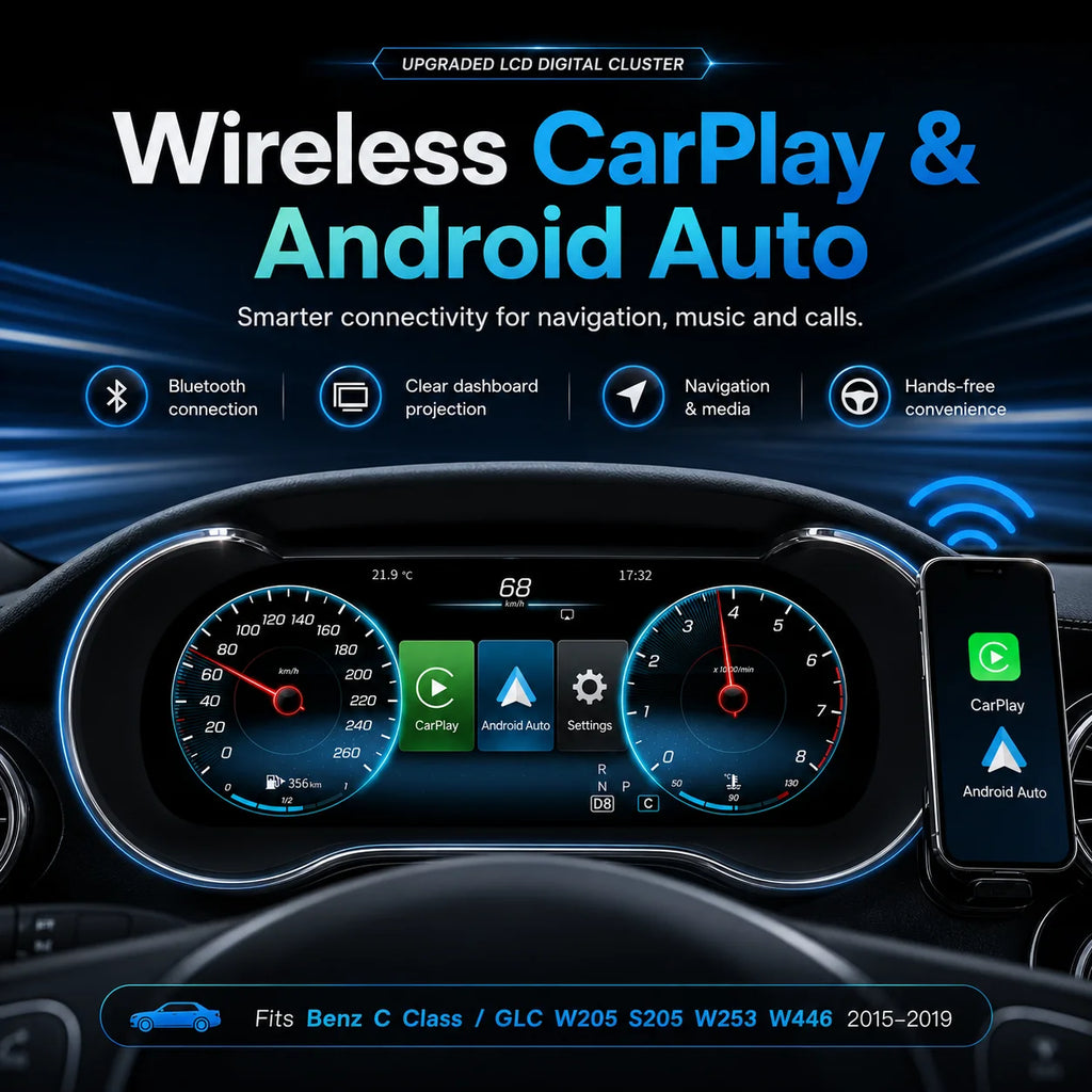 Pantalla 12.3" Mercedes-Benz Clase C / GLC W205 S205 W253 (2015-2020)
