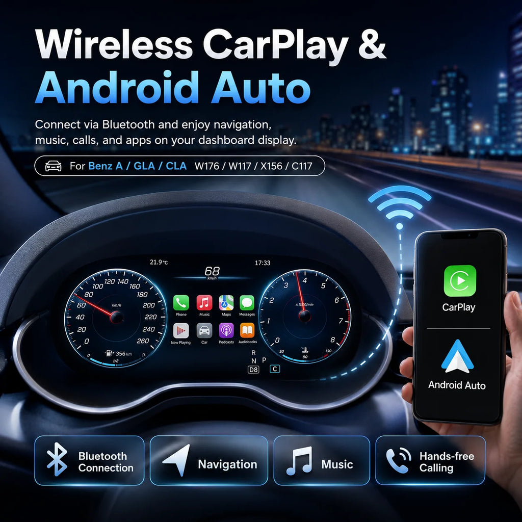 12.3 "LCD Digital Dashboard Cluster For Mercedes Benz A GLA CLA Class W176 X156 117 C177 With Wireless CarPlay Android Auto 8 UI
