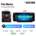EU Stock Wireless Carplay Android Auto Intelligent Car System For Mercedes Benz E-Class C207 W207 A207 2-Door Coupe 4G Wifi GPS Audio DSP Dual BT Qualcomm668/680 10.25‘’ 12.3‘’1920*720 QLED Screen Car Radio Multimedia