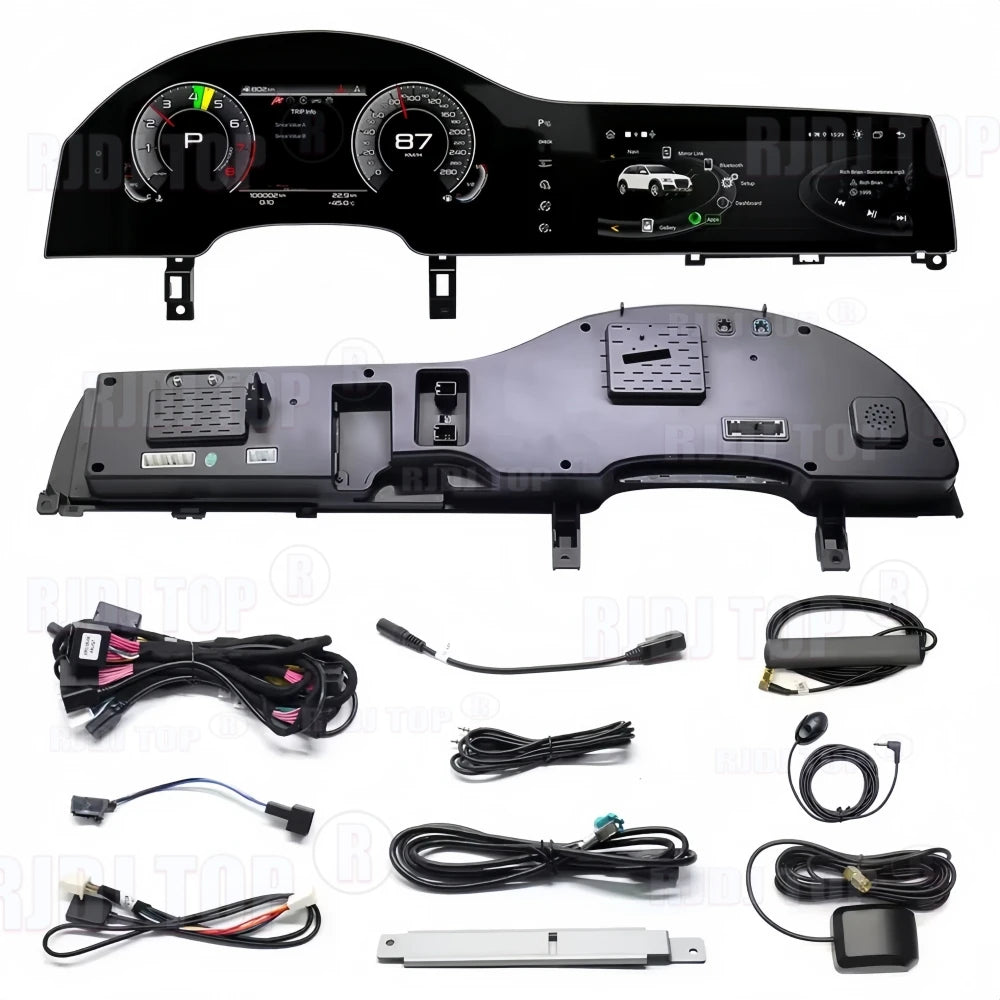 12.3Inch Dashboard + 10.25Inch Car Radio For Audi Q7 2005~2014 Android 14 Multimedia GPS Navigation Smart Touch Screen Head Unit