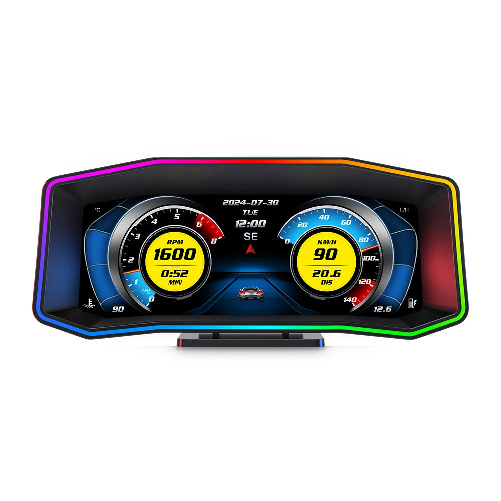 P3 P4 Car Head-up Display OBD2 HUD On-board Computer Digital Smart GPS Speedometer Volt RPM Water Temp Slope Meter Auto Electron