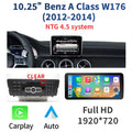 Display Screen 10.25'' For Mercedes Benz A Class CLA GLA W176 C117 X156 NTG4.5/5.0 Wireless Carplay Android Auto Touch Screen Airplay Autolink BT 1920*720 Car Multimedia Linux System