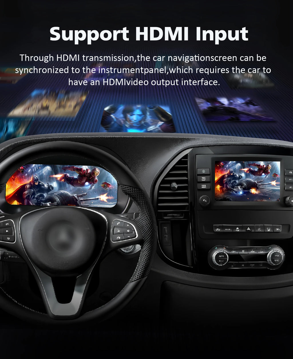 12.3inch Car Digital Dashboard For Mercedes-Benz Vito 2016 - 2023 Years support Carplay Android Auto HDMI Input Anti-Glare OTA Update Speedometer Dashboard Gauges Dash Panels