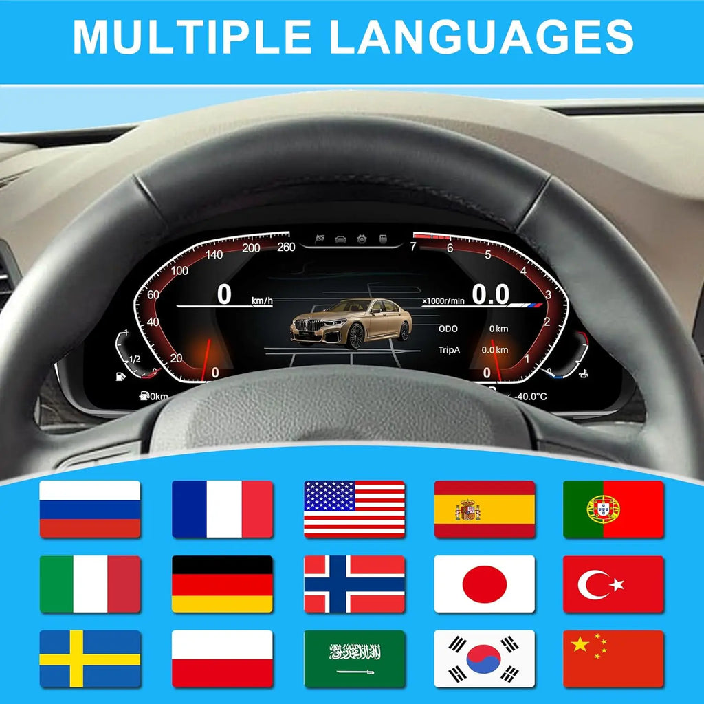 Digital Dashboard Speedometer For BMW 5/6/7 Series X3 X4 X5 X6 F01 F07 F10 F12 F15 F16 F18 F25 F26 LCD Cluster Instrument Panel