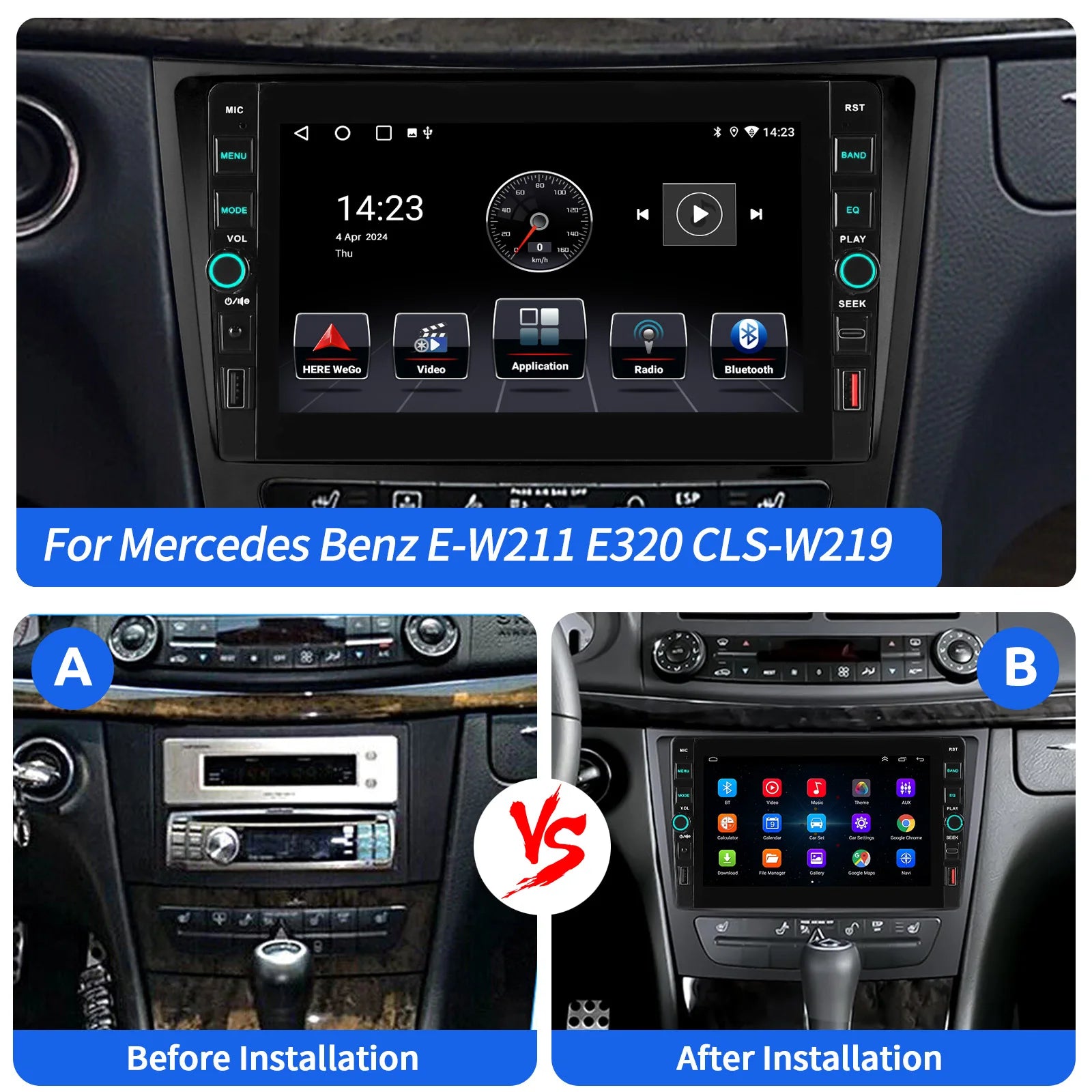 Pantalla 8" Mercedes-Benz CLS / Clase E W211 W219