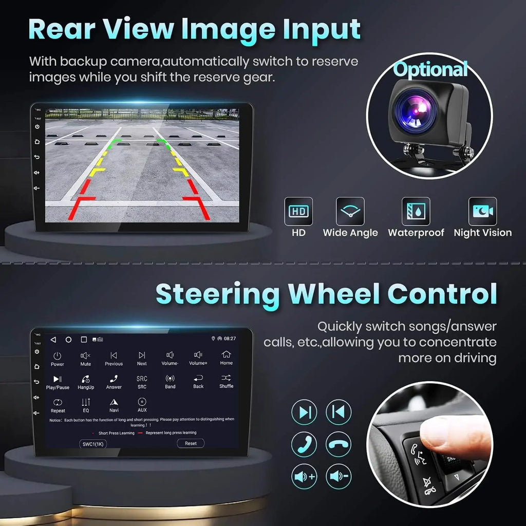ESSGOO 10"Android15 2+16G/4+64G For Mercedes Benz Sprinter VW Crafter Car Stereo Radio Wireless Carplay Android Auto GPS NAVI RDS FM WIFI Bluetooth Mirror Link steering wheel control TouchScreen Multimedia Player Plug and pla