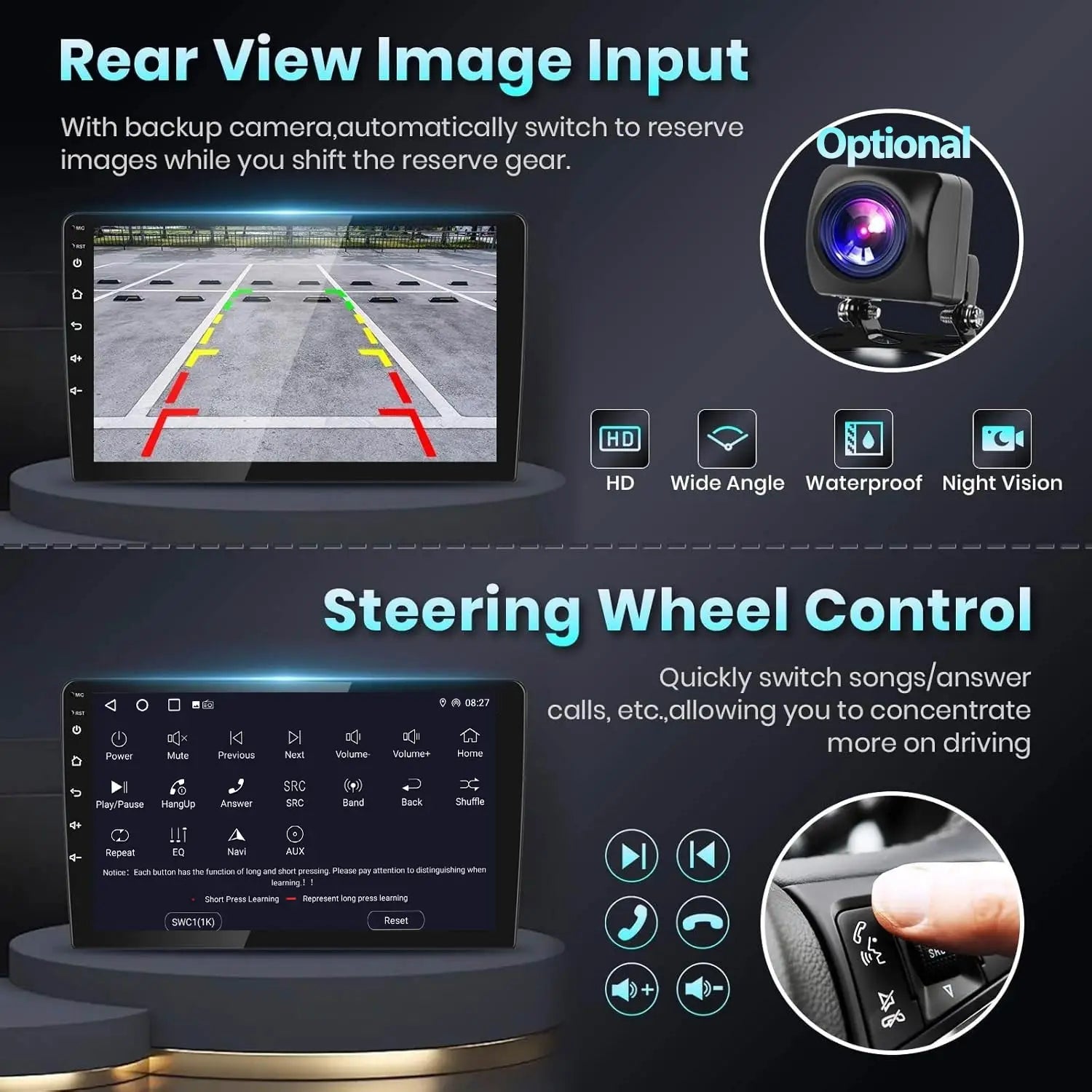 ESSGOO 10"Android15 2+16G/4+64G For Mercedes Benz Sprinter VW Crafter Car Stereo Radio Wireless Carplay Android Auto GPS NAVI RDS FM WIFI Bluetooth Mirror Link steering wheel control TouchScreen Multimedia Player Plug and pla